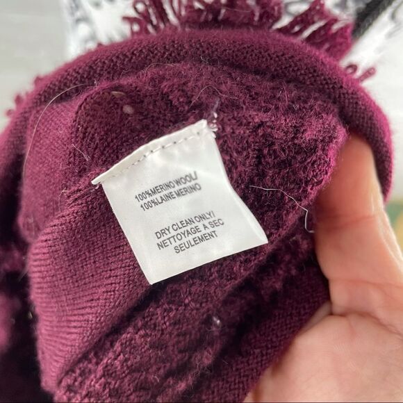 Trina Turk Pointelle Merino Wool Fringe Crewneck Sweater - Picture 8 of 9